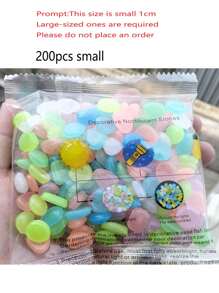 6/12pcs Glow-In-The-Dark Large-Size Pebbles (Random Color), For Garden Landscaping, Track Decoration, Fish Tank Starry Sky Decor, Romantic Glow Stones, Suitable For Home, Outdoor, Runway, Aquarium, Halloween, Christmas, Thanksgiving, Valentine's Day, Absorbs Sunlight Or Lamp Light To Glow At Night, No Electricity Required, DIY Romantic Scenes