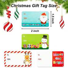 500 Pcs/ Roll Christmas Gift Tags Sticker Name Tags For Christmas Presents Gift Labels,Santa Claus Self-Adhesive Stickers For Christmas Gifts Decoration, Suitable For New Year, Easter, Valentine's Day, Birthday Gifts Home Decor Christmas Decorations Room Decor