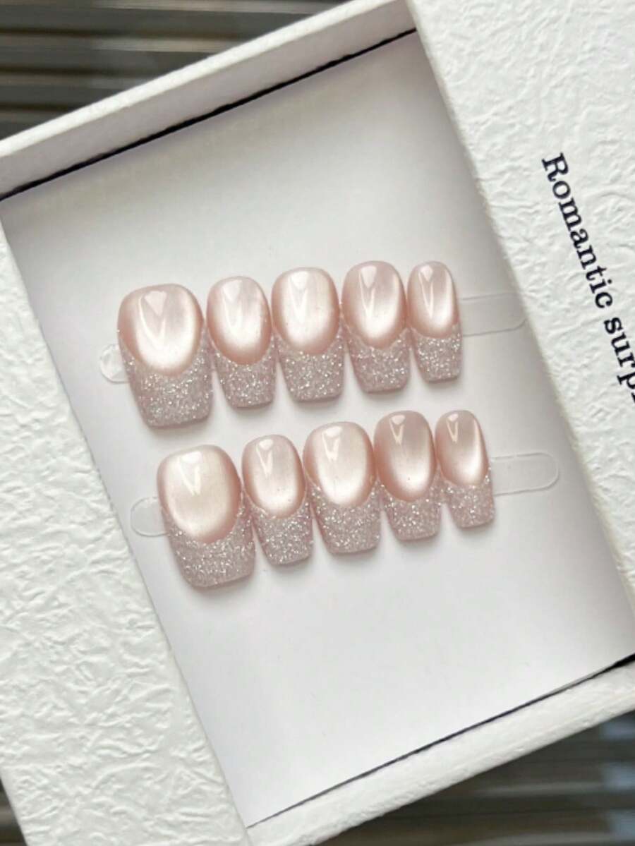 10 móng tay giả thủ công hình oval và vuông, móng ngắn, đơn giản, màu nude, hồng, đỏ, lấp lánh, kiểu mắt mèo, móng kiểu Pháp, màu trơn, móng giả che phủ toàn bộ, phong cách tối giản, thanh lịch, sang trọng, thủ công, móng tay mùa hè, dễ thương, thẩm mỹ, đa năng, tự làm móng nghệ thuật, sử dụng hàng ngày và dự tiệc, hẹn hò, đi biển, nghỉ dưỡng nhiệt đới, phù hợp tái sử dụng, làm quà tặng cho phụ nữ và bé gái, dụng cụ làm móng, móng giả thủ công. - Hồng - Xem 1