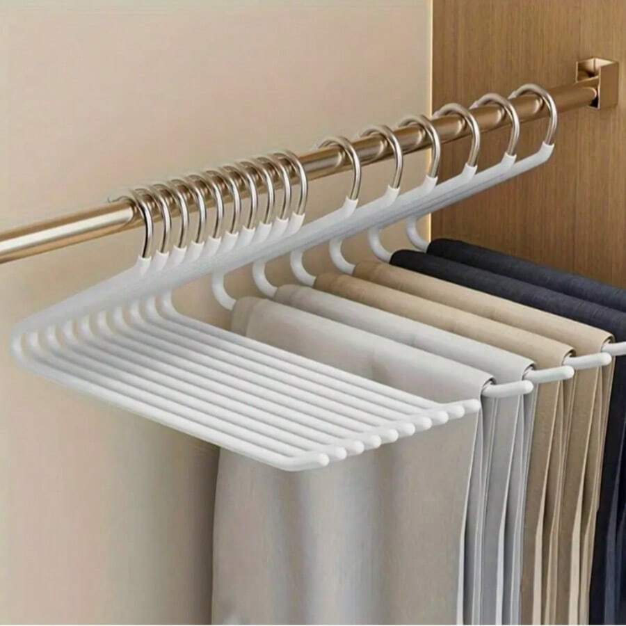 10入鵝頸Z型褲架 耐用金屬多功能長褲收納架 居家用品 服飾店陳列 衣櫥整理 省空間收納方案