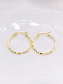 FOREVER QUEEN 1 par de brincos de argola Huggie de prata esterlina 925 para mulheres e meninas, brincos de argola hipoalergênicos e leves, brincos de argola circulares