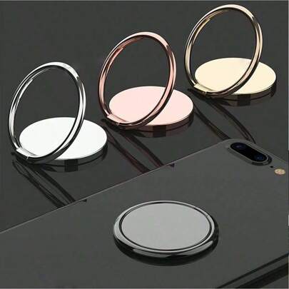 1pc 360° Rotatable Circular Magnetic Metal Ring Holder Stand Compatible With IPhone, Android Phone, Gift For Birthday, Family, Friends Phone Ring Holder Phone Grip Phone Holder
