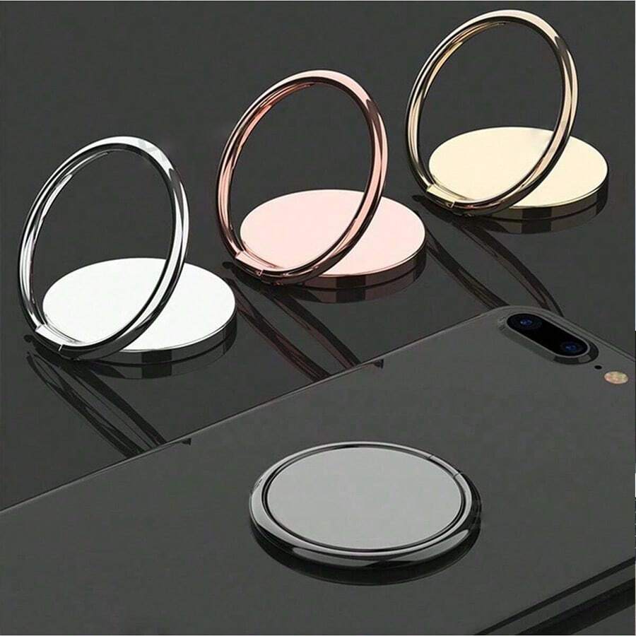 1pc 360° Rotatable Circular Magnetic Metal Ring Holder Stand Compatible With IPhone, Android Phone, Gift For Birthday, Family, Friends Phone Ring Holder Phone Grip Phone Holder