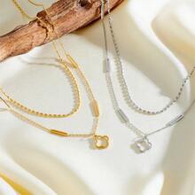 قلادة بزينة هندسيةرمضان - ذهبي أصفر - مشاهدة 5