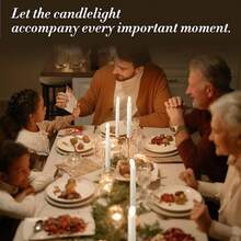 KORCCI Ivory Taper Candles 10 Inch - Set Of 6 Long Candles, 8 Hours Long Burning, Smokeless & Unscented & Dripless, Weddings, Birthdays, Dinner, Parties,, Prayer, Meditation - trắng - Xem 3