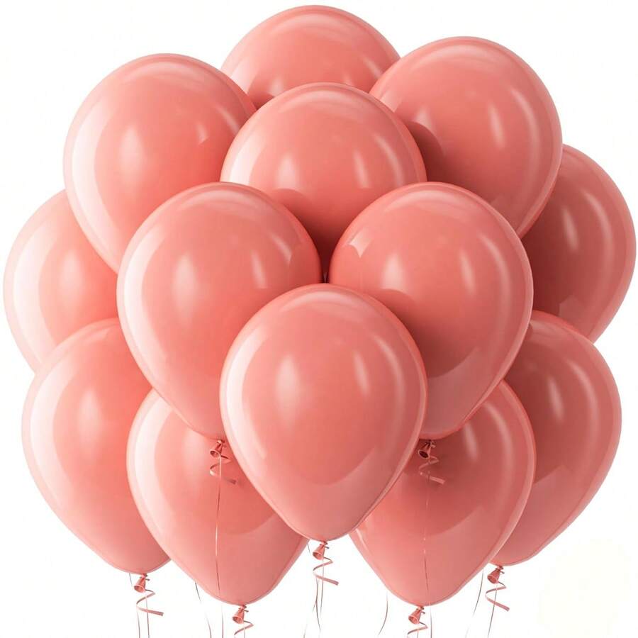 50 quả bóng bay màu hồng nhạt 12 inch, thích hợp trang trí tiệc sinh nhật, kỷ niệm, tiệc cưới. - Hồng - Xem 1