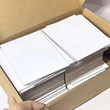 纸板片、白纸板、薄纸板、捆扎1.5毫米双面硬纸板包装背板、卡片 - 白色 - 查看 2