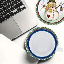 2pcs/4pcs/6pcs Silica Gel Snowman Pattern Placemats, Home Decor, Christmas, Christmas Gift, Christmas Decoration, Suitable For Dining Table, Coffee Bar, All Season Decoration, Washable Tablemats, Room Decor, Placemats, Coasters, Drain Mats, Kitchen Dining Table Mats, Indoor Outdoor Party Decor, Home Decor, Ideal Gift