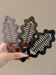 3 piezas/2 piezas/1 pieza Pinzas de cola de pez de unicolor mate simple, pinzas de cola de caballo verticales elegantes, pinzas de cola de caballo de unicolor casual de PP (polipropileno) para el uso diario, sin dañar el cabello, pinzas de garra, pasadores de cabello, barrettes