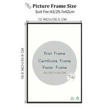 2/3pcs 12x16in/30x40cm Black Aluminum Alloy Photo Frames, A3/A4 Modern Home Decor Art Frames, Minimalist Stylish Gold Aluminum Alloy Decorative Frames