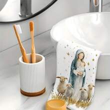 1set/2pcs/100pcs Christmas Pattern Kitchen Towels And Dish Towels, Suitable For Restaurant, Kitchen, Bathroom Interior Decoration, Party Decoration, Can Be Given As Holiday Gifts