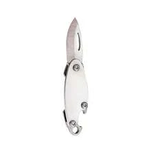 Olive Shape Stainless Steel Folding Knife - Compact Multi-Function EDC Tool With Bottle Opener, Keychain Attachment And Sharp