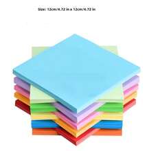 100 Bright Square Origami Sheets - Colorful Handmade Paper For Artistic Creation, Perfect For Paper Cranes And Decorative Design, With A Bright Multi-Color Option, Paper Art DIY Origami, Paper-Cutting, Handmade Colored Paper, Multiple Colors, Suitable For Handcrafting And Painting Cutting,For School Supplies,Back To School - Multicolor - View 16