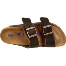 Birkenstock Unisex Arizona Sandals Soft Footbed - Mocha Suade - Xem 3
