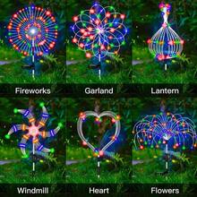 4pcs High Quality Solar Outdoor Lawn Light, Firework-Shaped Light To Illuminate Your Garden Courtyard - 8 Adjustment Modes, DIY Creative Light, Suitable For Path Villa Decoration, Outdoor Lighting, Festival Decoration, Christmas Decoration Solar Firework Light