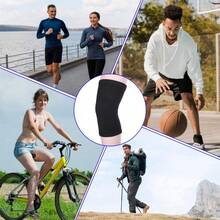 1 Pasang Pelindung Lutut Kompresi Arang Bambu dengan Daya Serap Kelembapan yang Dapat Bernapas dan Dukungan Elastis, Cocok untuk Lari, Bola Basket, Tenis, Yoga, dan Kebugaran - MultiWarna - View 5