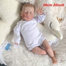 Muñeca bebé Reborn de 50 cm (20 pulgadas) que parece real, con miembros de vinilo suave y Body de tela, bebé recién nacido hecho a mano con pintura 3D en color beige claro y arte de venas, juguete para regalo de cumpleaños de niños