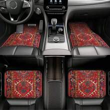 Easypie Selection Car Floor Mats 4pcs Set/2pcs Set, Vintage Oriental Turkish  Carpet Front And Rear Carpet Mats Decorative Car Floor Mats Non-Slip Auto Accessories Universal For Car SUV Truck Van - Red - View 5