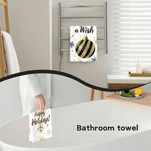 1set/2pcs/100pcs Winter Golden Snowflake Pattern Kitchen Towels And Dish Towels, Suitable For Restaurant, Kitchen, Bathroom Interior Decoration, Party Decoration, Can Be Given As Holiday Gifts