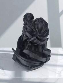 Estatua Decorativa Signo Gêmeos Presentes Zodíaco Decoração - Preto - Visão 2