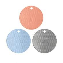 Bộ 2/4 tấm lót bàn màu xám, gói 4 tấm, tấm lót silicon đa năng chịu nhiệt, dùng cho lò vi sóng, tấm lót bếp, tấm lót bếp điện, thích hợp cho nồi lẩu, bát đĩa, mặt bàn bếp. - Hình vuông tròn màu xám - Xem 5