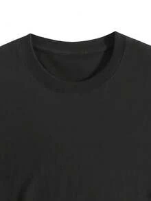 Camiseta de Fe Religiosa para Hombres - Impresión Inspiradora "La Bendición de Dios, el Amor de Jesús, la Guía del Espíritu Santo", Camiseta de Manga Corta de Cuello Redondo 100% Algodón, Ropa Cómoda para Uso Diario al Aire Libre en Primavera y Verano, Ropa Casual Diaria - Negro - Ver 4