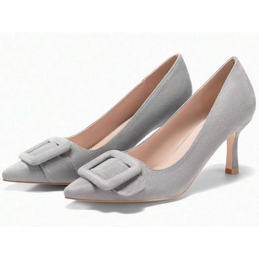 Women's Pointed-Toe Stilettos, Elegant High Heels, Shoes For Weddings And Formal Occasions, Women's Dress Shoes Gray High Heels - 灰色 - 查看 1