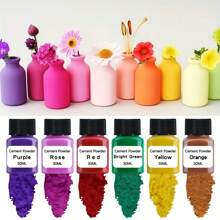 6 Colors Gypsum Cement Pigment Powder Set, 30ml/1.01oz Gypsum Pigment - Water-Based Coloring Agent For Gypsum, Epoxy Crafts And Jewelry Making, Powder Paint Pigment For Resin Crafting