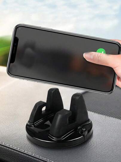 1pc 360° Rotatable Car Phone Holder, Silicone Dashboard Car Navigation Phone Mount Bracket, Universal Desk Phone Stand Compatible With IPhone, Android Phone, Gift For Birthday, Family, Friends Car Accessories