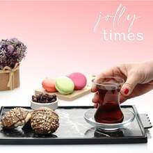 The Buybox - Juego de vasos y platillos de té turco (12 piezas), tazas de té  árabe (4 onzas/120 ml) - 1 - Ver 7