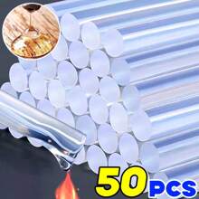 150/100/80/50/30/20/10/5 Pcs 7MM Transparent Hot Melt Glue Sticks,High Temperature Resistant Hot Melt Adhesive Strip,Mini Industrial Guns Heat Temperature Thermo Electric Repair Tool Heat Gun Hot Glue Stick,For Most Glue Guns, DIY, Crafts, Woodworking, Plastic, Tool Parts