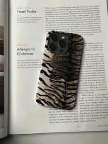 INS - Style Zebra Print Pattern IPhone Case For IPhone 17 Pro Max | Anti - Yellowing & Fade - Resistant | New Half - Cover Hard Shell|Compatible With IPhone 17 16 15 14 13 12 11 Plus Pro Max| Cute Gift For Friends & Self-Use,Back To School &Travel Essentialsx - Matte finish does not include buttons. - View 5