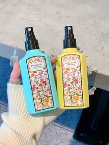 1 Stück - 100ML Duftzerstäuber, PFIRSICH Blütentraum Duftzerstäuber, Gardenie Jasmin Parfüm, langanhaltender Duft Kleidung Geruchsentferner Spray, PFIRSICH JO+ Coole Sommer Serie, alkoholfreier Blauer Windspiel Duftzerstäuber, Geruchsentferner Spray, leichtes Duftwasser Damen Duftzerstäuber, Raumduft Spray