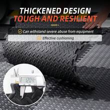 DDCAQIOUA Thảm thể thao xốp EVA mật độ cao, thảm sàn liên kết, chống trượt, bền và thoải mái, thích hợp cho gia đình, phòng khách, thảm xốp phòng tập thể dục - màu đen - Xem 4