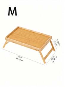 1pc Foldable Laptop Desk Tray, Suitable For Bed, Sofa, Outdoor Picnic, Eating Snacks And Working, Natural Material With Varied Texture, Detachable Accessories (Gifts For Father's Day, Mother's Day, Back To School)