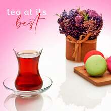 The Buybox - Juego de vasos y platillos de té turco (12 piezas), tazas de té  árabe (4 onzas/120 ml) - 1 - Ver 4