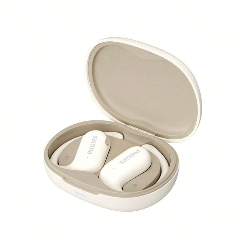 PHILIPS TAT2739 全新开放式耳机 | 白色 | 12 小时播放时间 & 35 小时总续航 | AI 降噪麦克风 | IPX5 防水 | 跑步佩戴舒适