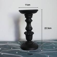 黑色新款圣诞系列手工甜点桌复古手工木质简约多功能乡村风支架多肉植物架烛台家居装饰桌面摆件