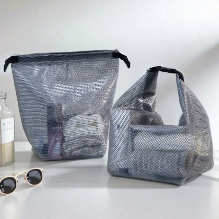 大容量抽绳手提包，健身服装、游泳、浴室、户外旅行洗漱用品收纳袋，男女适用 - 彩色 - 查看 1