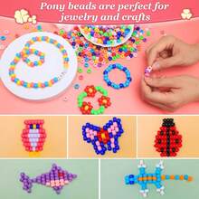 Eppingwin 1000-Piece Solid Red Pony Beads – Bulk Bead Assortment For Crafting - Macaroon Candy - 查看 9
