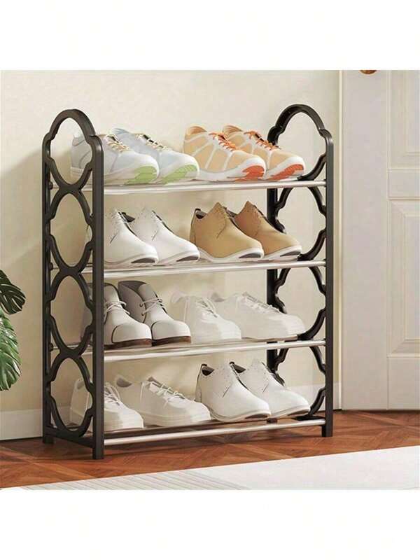 4-Tier Shoe Rack Storage Cabinet, Space Saving Entryway Shoe Organizer - Freestanding Shoe Shelf For Closet, Hallway, Easy Assembly Shoe Storage, Floor Standing Shoe Rack For Home Organization