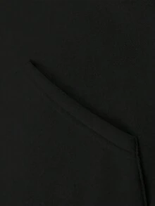 Women's ADHD Awareness Graphic Hoodie - Black Casual Loose Fit Hooded Sweatshirt With Skeleton & Print, Geometric Pattern, Washable, Autumn Winter Streetwear, Autumn Winter Apparel, Comfortable S Apparel, Streetwear Fashion, Avantgarde Fashion, Durable Material, Streetwear Lovers - 黑色 - 查看 4