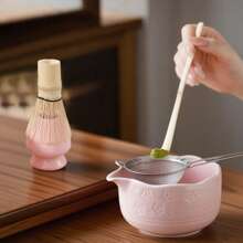 2件/5件抹茶套装，抹茶搅拌器套装包括抹茶碗、抹茶搅拌器、竹制抹茶搅拌器、勺子和抹茶筛，釉面陶瓷抹茶套装，适合茶爱好者 - 彩色 - 查看 12