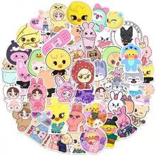 50/60/100sheet/Bag Kpop-Cosplay Skz-Stray Fans Kawaii Anime Figures Sticker Team Band Decoration Suitcase Scrapbook Phone Laptop Stationery A Christmas And Birthday Gift For A Friend - Multicolor - View 17
