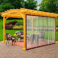 Heavy Duty Transparent Waterproof Canvas - PE Outdoor Covering With Eyelets, Ropes And Straps, Resistant To UV, Wind, Rain And Snow - Suitable For Patios, Pool Fences, Greenhouses, Camping, Construction - High Definition Visibility And Quick Dry Design, Reinforced Edges, Tear-Resistant Fabric, Home Renovation