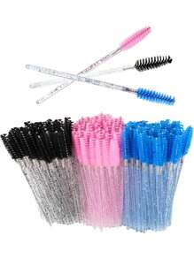 150/100/50支装眉刷，优质一次性睫毛刷，一次性睫毛膏刷，眉毛刷，化妆工具（多色），方便携带，随时随地补妆，眉刷，眼影刷，螺旋刷