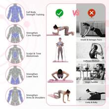 SIDIANBAN Pilates Board, Foldable Pilates Reformer Set, Multi-Purpose Pilates Reformer Board For Home, Pilates Exercise Sliding Board Fitness Equipment For Men, Women