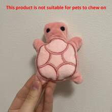 1/5 件迷你可爱毛绒乌龟狗玩偶，吱吱叫的狗咀嚼玩具，带声音，柔软，有益于牙齿健康，适合幼犬和小型犬品种，无需电池 - 彩色 - 查看 5