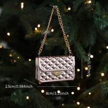 1pc Christmas Pink Pendant, Pink Cartoon Donut, Christmas Tree Decoration Pendant In The Shape Of A Bag Cake, Christmas Gift Home Decor Christmas Decorations Room Decor Winter