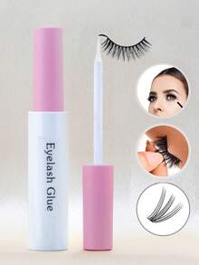 2pcs Eyelash Bonding And Sealing And Eyelash Glue 6ml Single Eyelash Glue Set Fixing Eyelash Extension Kit Makeup Tools Seal Super Strong Fixing DIY Eyelash Extension Waterproof Cluster Eyelash Glue White Clear